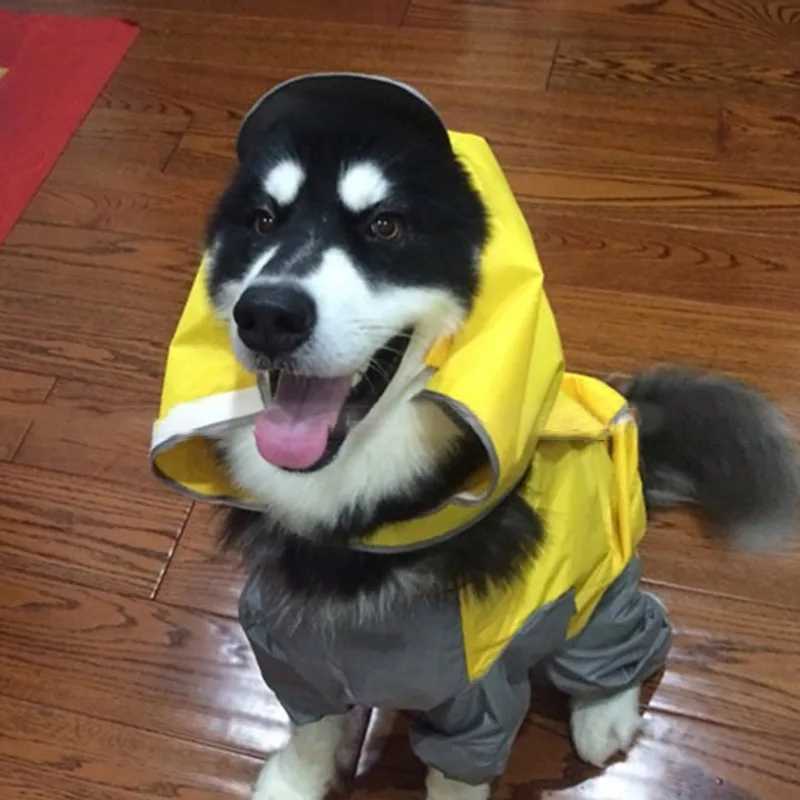 Waterproof Dog Raincoat Dog Suits Dot Rain Cape Hooded Jacket Poncho Pet Rain Coat Jumpsuit Outdoor Clothes for DogsXJ250121