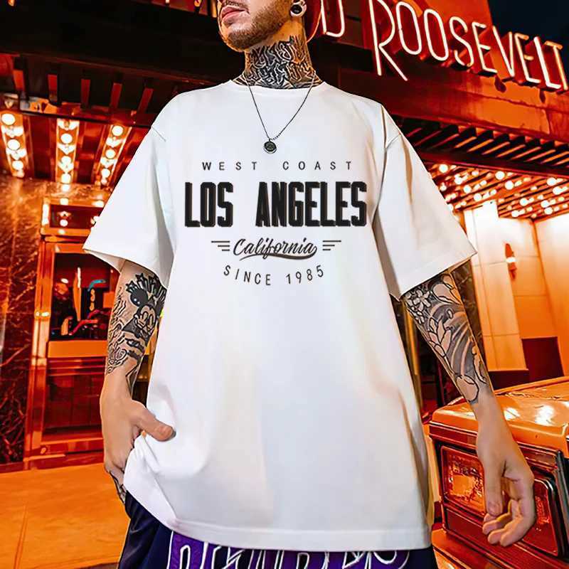 New Casual Summer T-Shirt 3d English Print Oversized T-Shirt For Men Simple Fashion Man Clothing Loose Breathable Tees Tops 2024XJ250117