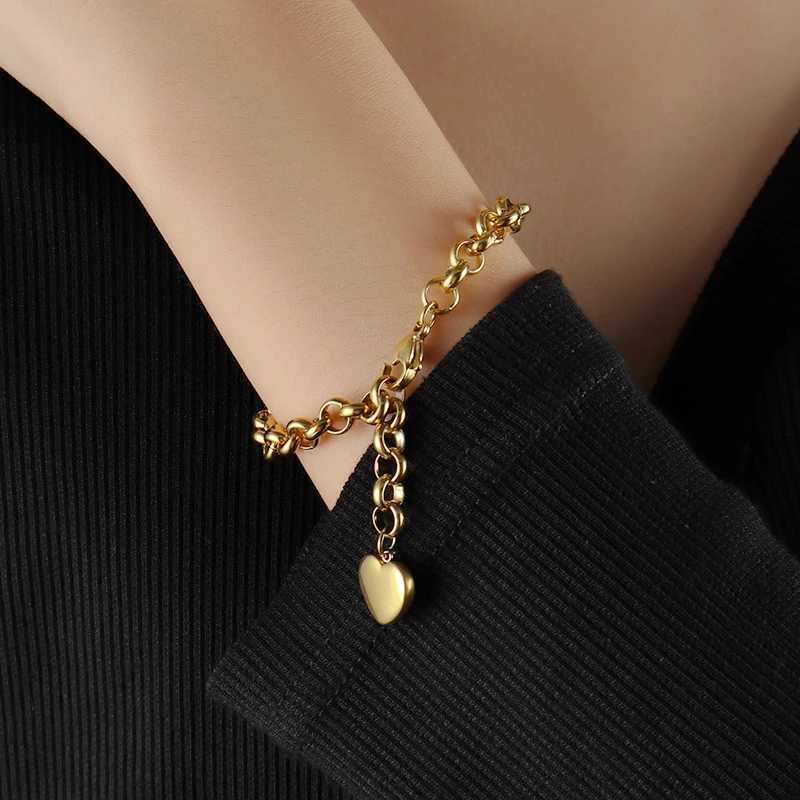 18k Gold Plated Stainless Steel Pendant Bracelet Wen Fashion 316L Bracelets Layer Chain Charm Bracelets Jewelry Gifts X250129