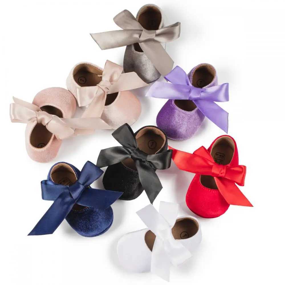 Baby Girl First Walk Shoes Infant Princess Cute Bow Fringe Shoes Toddler Soft Sold Non-Slip Footwear Crib Shoes 0-18 Months X250129