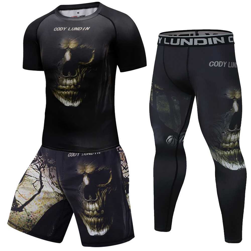 Mens Sportswear Compression Suit MMA Boxing Rashguard Workout Gym Clothing Joggers Training Fitness Tight Tracksuit Running Set X250129