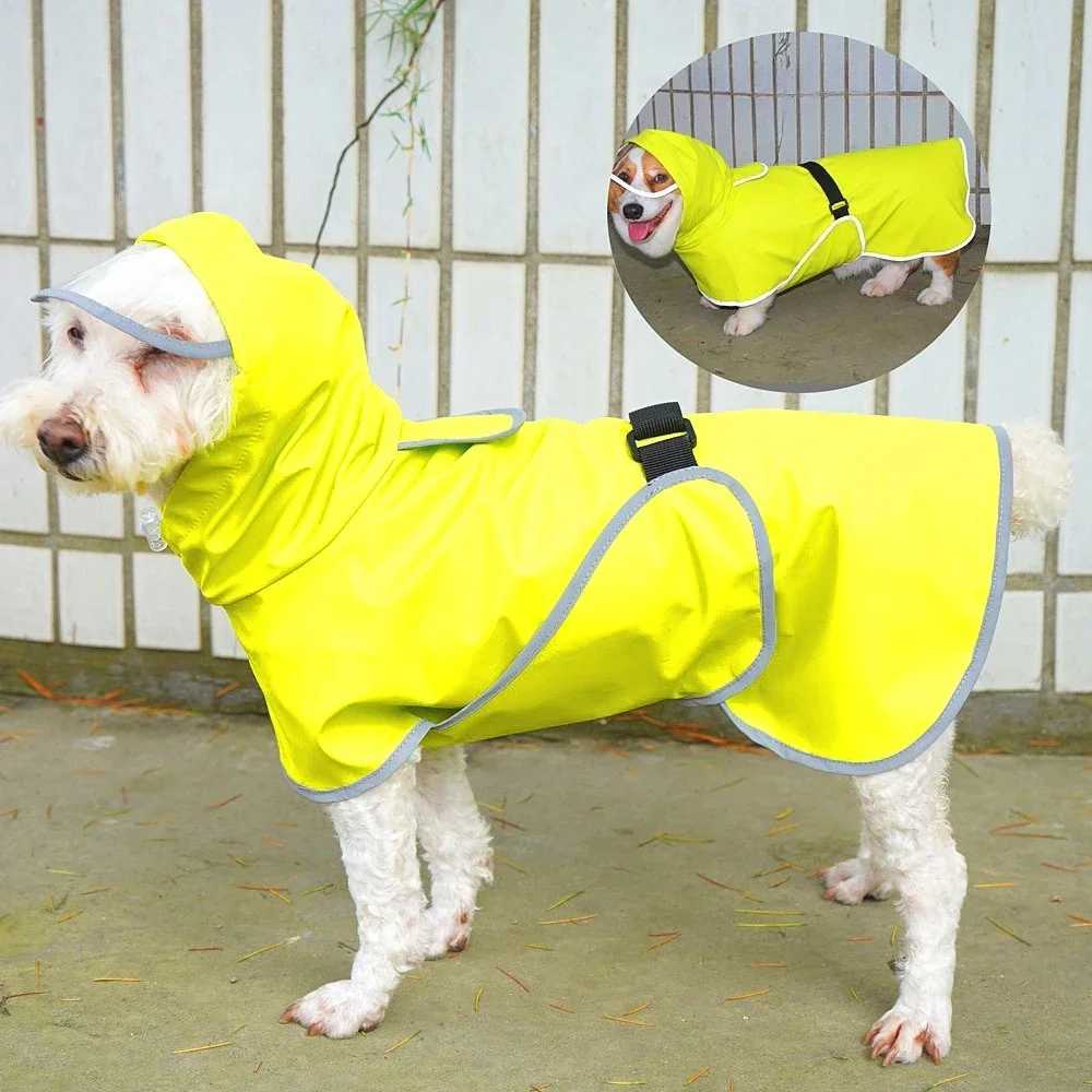 Small Medium Large Dog raincoat All Inclusive Corgi Teddy Law Cloak Rain Cloak Large Dog Clothes Protect Belly Pet RaincoatXJ250121