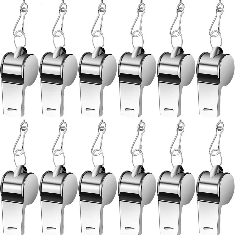 1PC Referee Whistles Metal Stainless Steel Sports Equipment With Lanyards Tools y250107