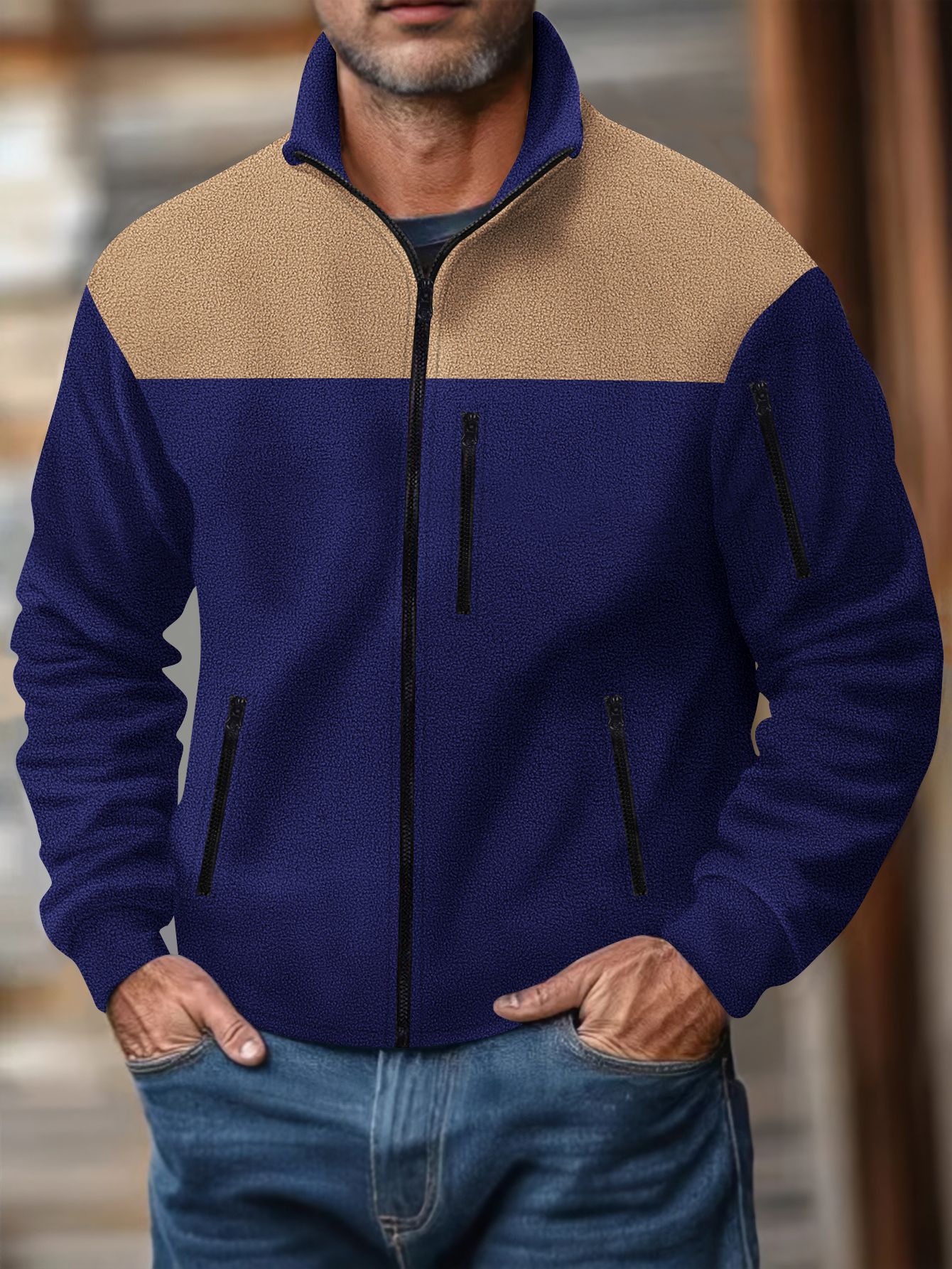 Streetwear Sweatshirts for Men Fleece Unisex High Quality Drop Shoulder Oversized Cardigan Hoodie