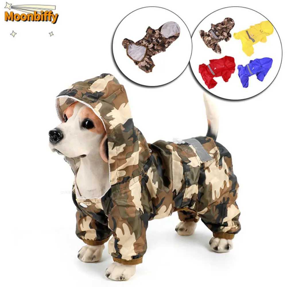 Casual Pet Dog Rain Coat Puppy Clothes Cat Raincoat Waterproof Jacket Outdoor Rainwear Hood Apparel Jumpsuit Pet Supplies ChienXJ250121