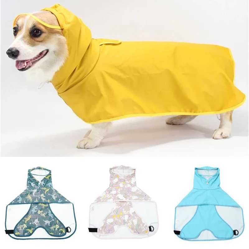 Fullnai Rainy Season Puppy Dog Raincoat Waterproof Pet Clothes for Dogs mascotas Apparel Impermeable Corgi Shiba Inu Rain CoatsXJ250121
