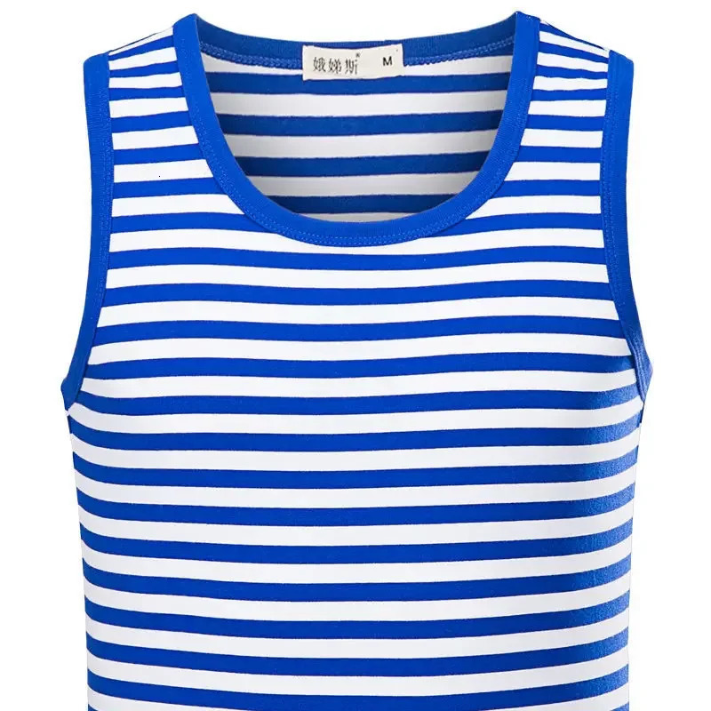 Soviet Russian Airborne Troops VDV Mens Stripes Vests 100% Cotton O-Neck Marine Naval Tanktop Sailors Striped Shirt Telnyashka 250108