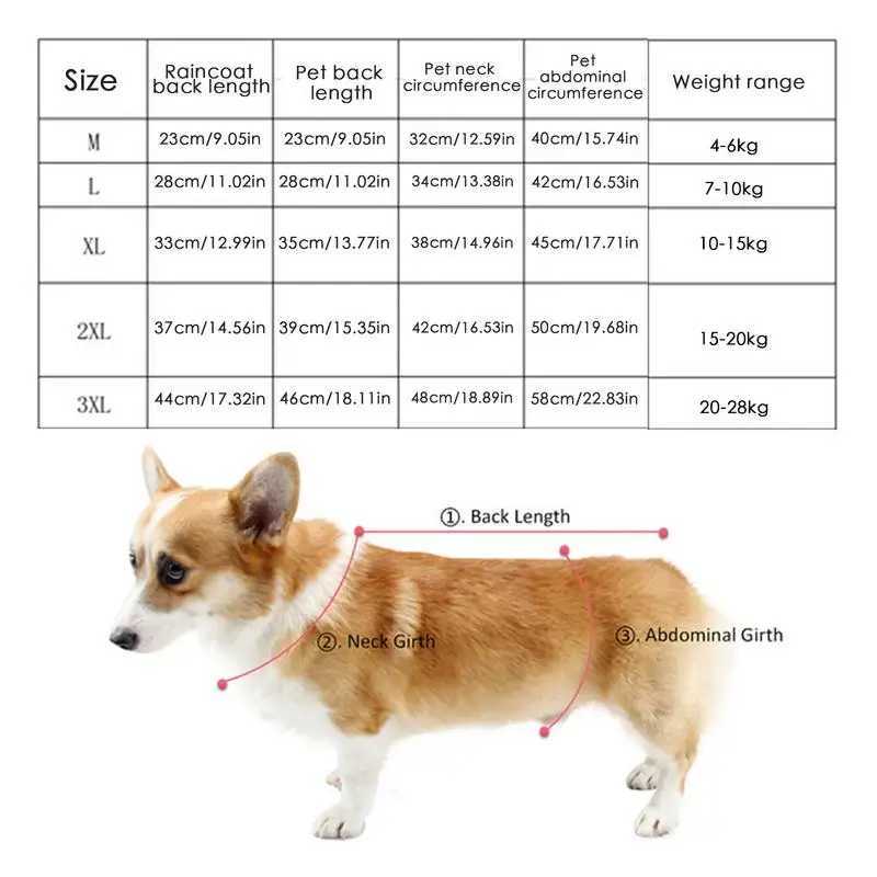 Dog Poncho Reflective Pet Clothes Rope Hole Strip Lightweight Rain Jacket Poncho Hoodies Adjustable Waterproof Dog Rain JacketXJ250121