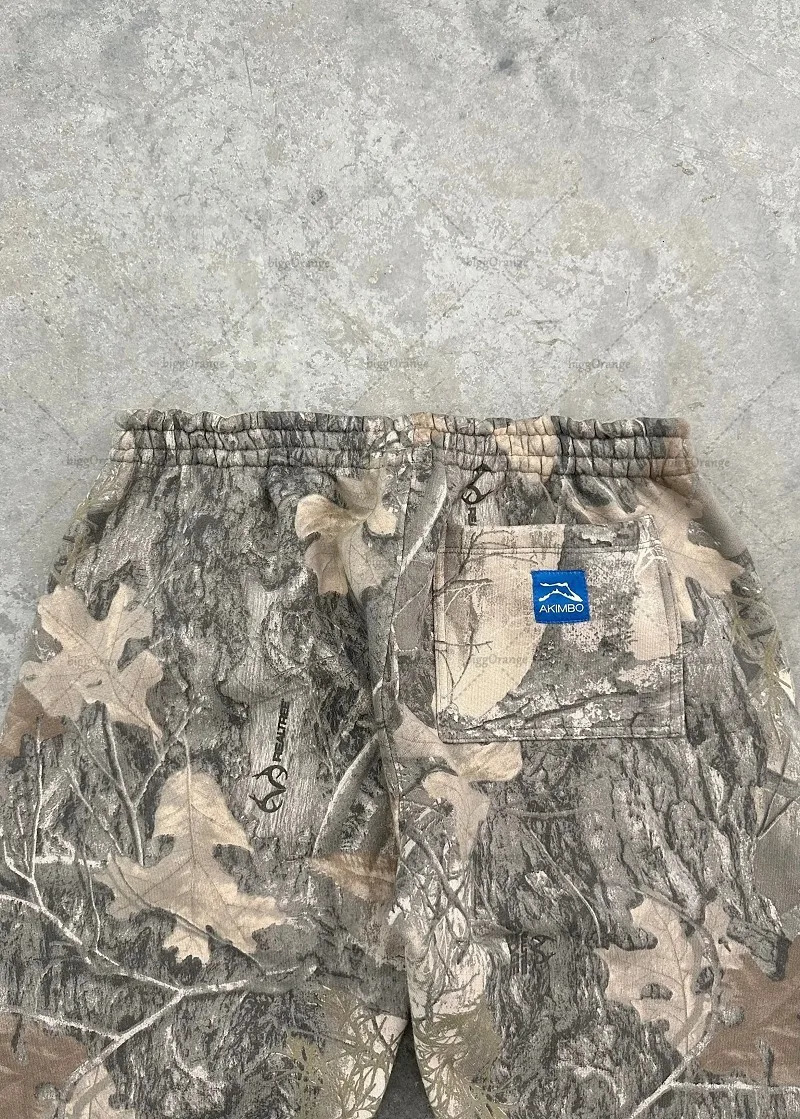 American High Street Harajuku Retro Trendy Classic Camouflage Sweatpants Oversized Loose Versatile Fashionable Wide-leg Pants 250109