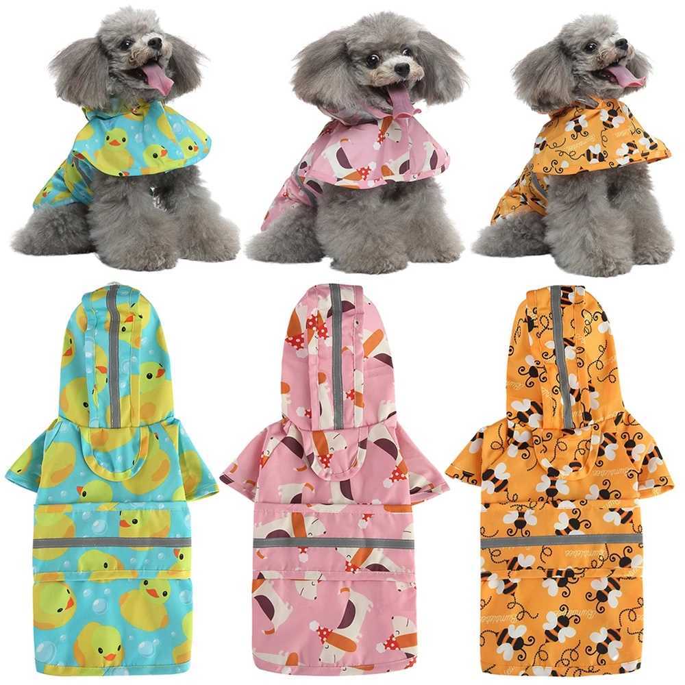 Pets Dog Clothes Waterproof Dog Raincoat Jumpsuit For Medium Large Dogs Hooded Raincoats Reflective Strip Dogs Rain Coat XS-4XLXJ250121