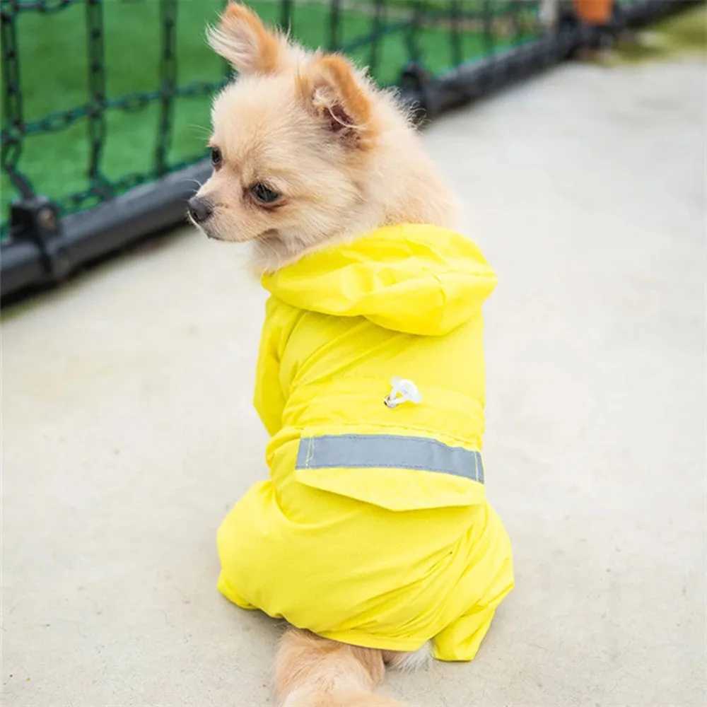Dogs Raincoat Adjustable Puppy Dog Raincoat Waterproof 4 Legs Raincoat for Small Dogs Outdoor Pet Poncho with Reflective StrapXJ250121