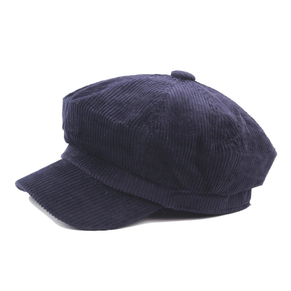 BUTTERMERE Corduroy sboy Cap for Female Coffee Vintage Hat Women Autumn Winter Ladies Painter Octagonal 250118