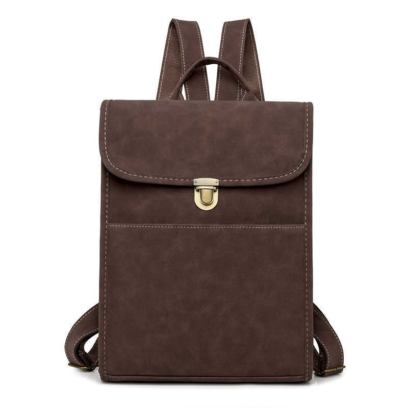 Womens foreskin outdoor travel bag PU large capacity simple casual backpack womens bag