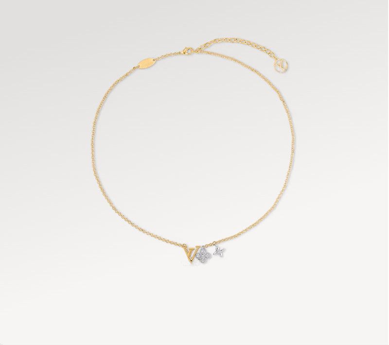 Women Designer Choker Necklace Gold Silver Flower Letter 18K Gold Simple Pendant Necklace Copper Luxury Party Jewelry Wholesale