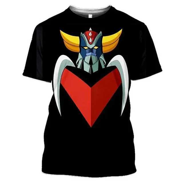 3D Animated Printed T-shirt for Men and Women Oversized Design Shirt Grandizer Robot Harajuku Style Goldorak Y2K StreetwearXJ250117
