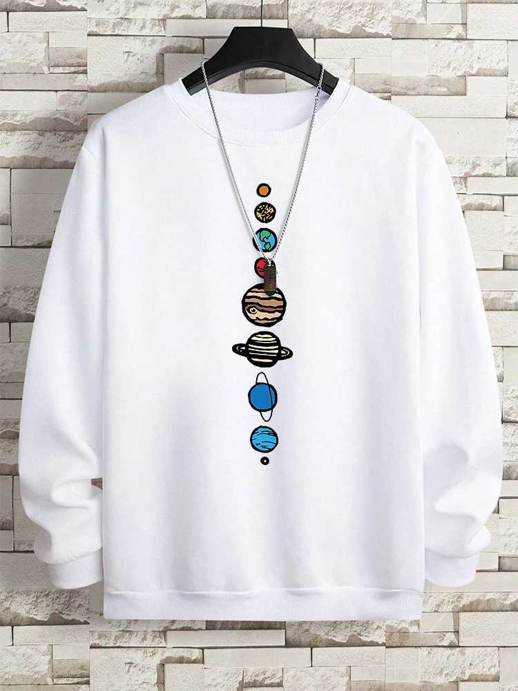Planets In The Solar System Men Women Hoody Cartoon Crewneck Clothes Casual Comfortable Sweatshirts Warm Pullover SweatshirtXJ2500118