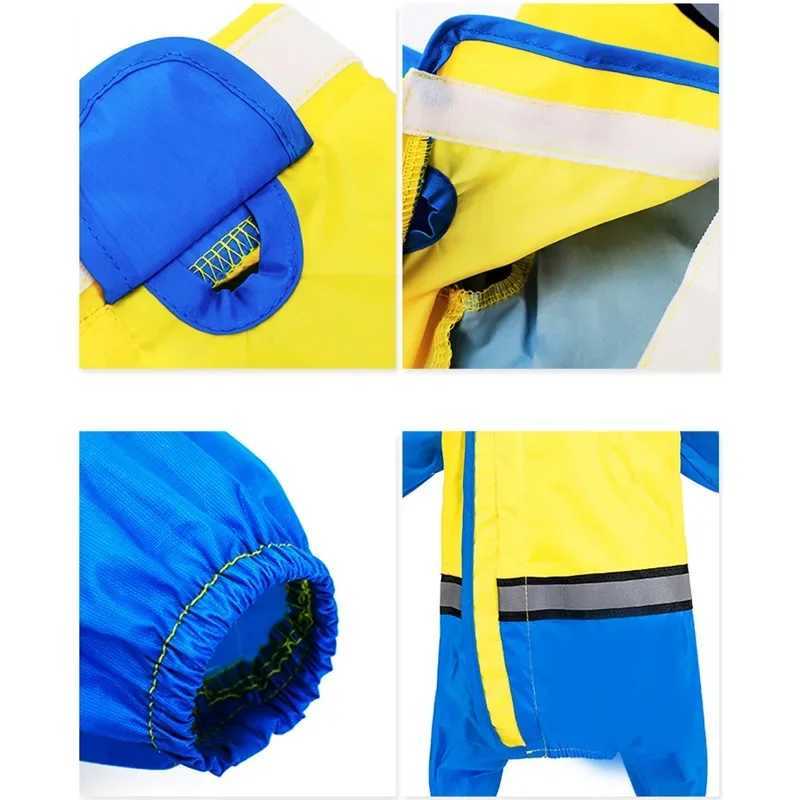 Pet Clothes Four Seasons Outdoor All-inclusive Reflective Dog Raincoat Schnauzer Golden Retriever Costumes Waterproof RainwearXJ250121