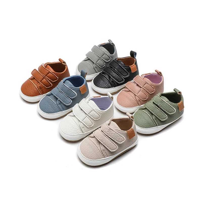 Baby shoes newborn boys sports shoes girls first walk childrens Pu leather simple leather soft soled sports shoes 0-18 months old X250129