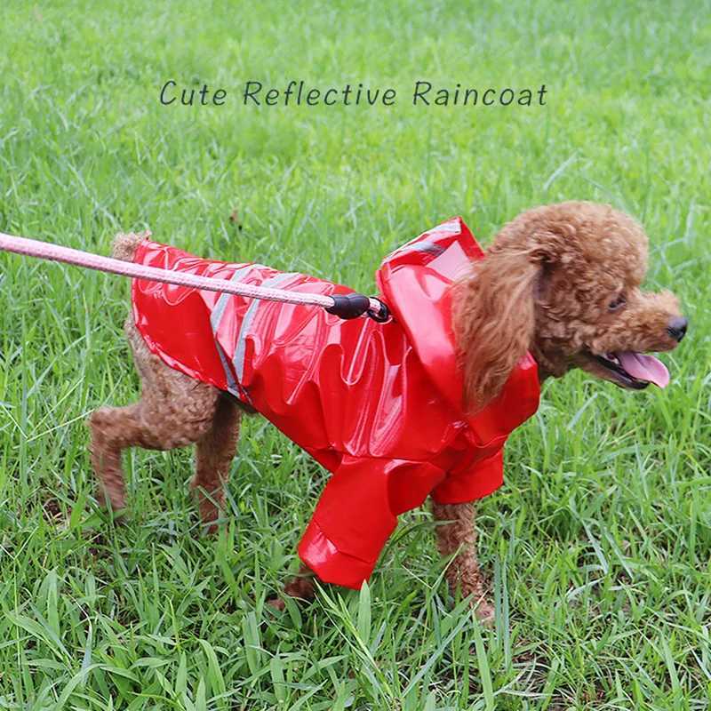 Outdoor Puppy Pet Rain Coat Hoody Dog Clothes Waterproof Dog Raincoat Reflective Rainwear Jackets for Dogs Cats Ropa Para PerrosXJ250121