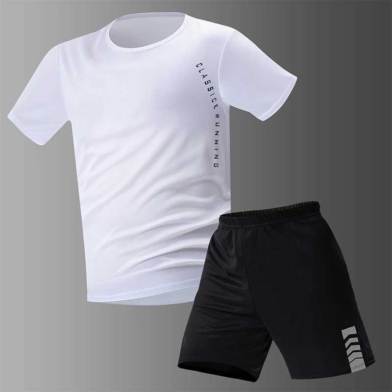 2-piece set of European and American sizes mens short sleeved shorts mens casual T-shirt set clown running fitness two-piece set X250129
