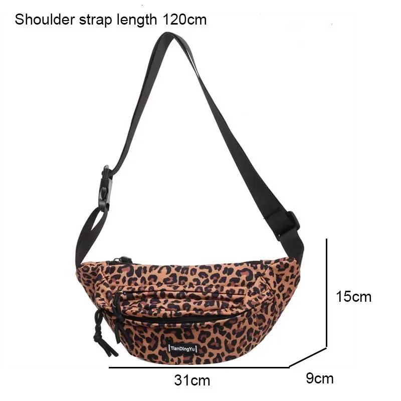 Vintage Leopard Printed Fanny Packs For Women Fashion Zebra Stripe Waist Bag Portable Female Waist Pack Lady Crossbody Chest Bag 250122