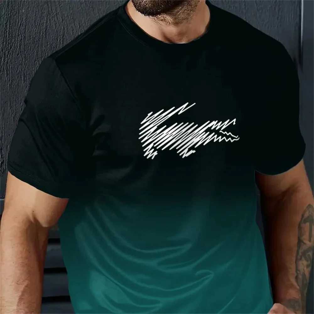 Men T Shirt Crocodile Pattern Casual Male Fashion Short Sleeve T-Shirt 3d Printed Tees Outdoor Oversized Mens Clothing 2024 TopXJ250117