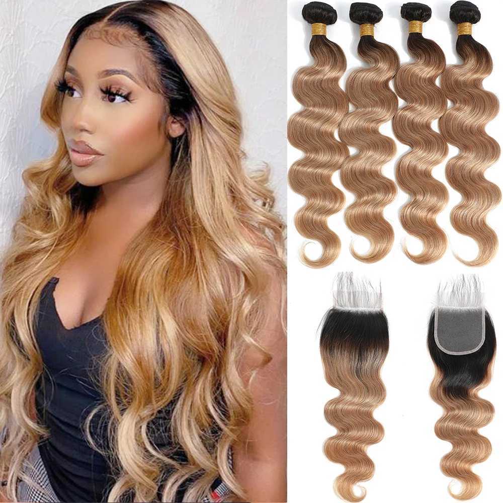 4X4 Lace Clo With 30 32 Inch Human Hair Bundles With 4x4 Clo Brazilian Weave 3 Bundles With Clo Remy Hair ExtentionsXJ250120