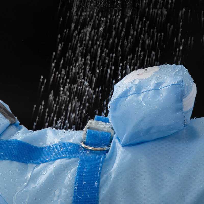 Pet Dog Blue Rainwear Raincoat Pet Hooded Waterproof Jacket Clothes Soft Small Dogs Raincoat Puppy Rain PonchoXJ250121