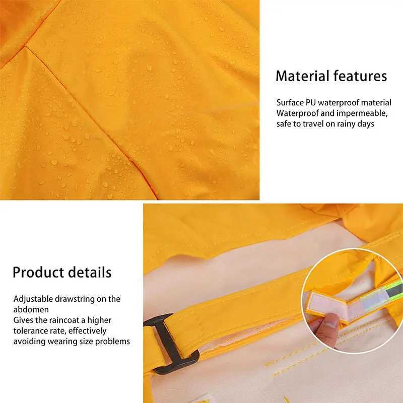 Dog Raincoat Small Large Dogs Waterproof for Clothes Reflective Dogs Rain Poncho Hooded Jacket Raincoat Chihuahua Pet SuppliesXJ250121