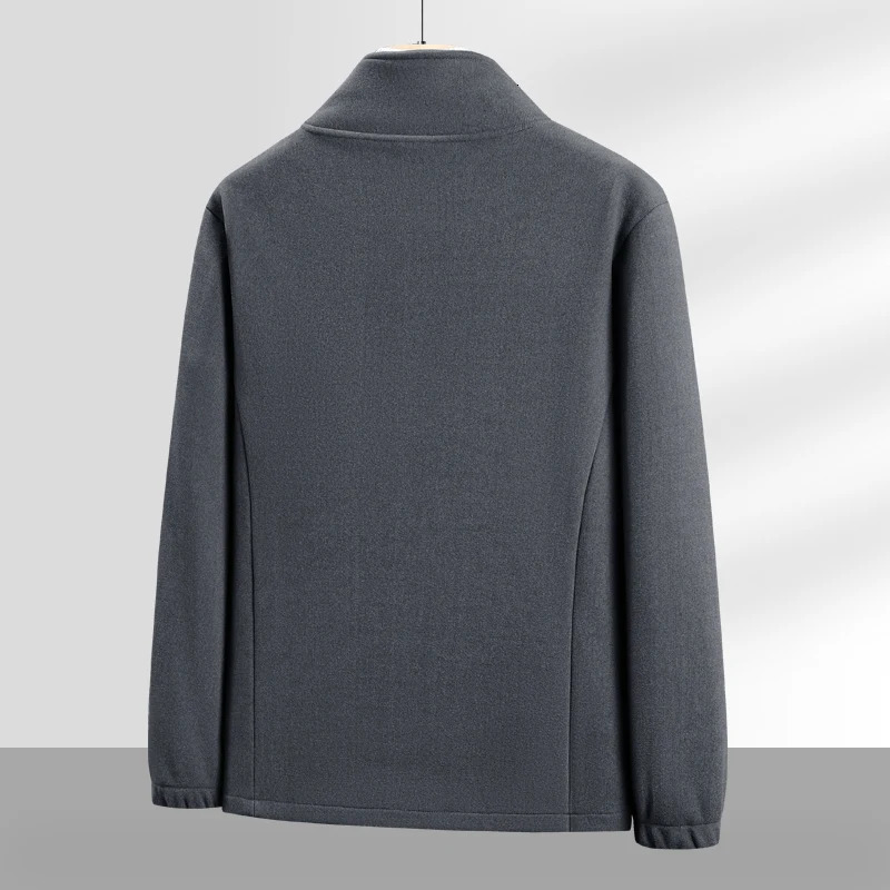 Mens Sweatshirts M-9XL Plus Size Autumn Winter Plus Velvet Thick Casual Warm Coat Large Size Lapel Solid Color Cardigan Jackets 250117