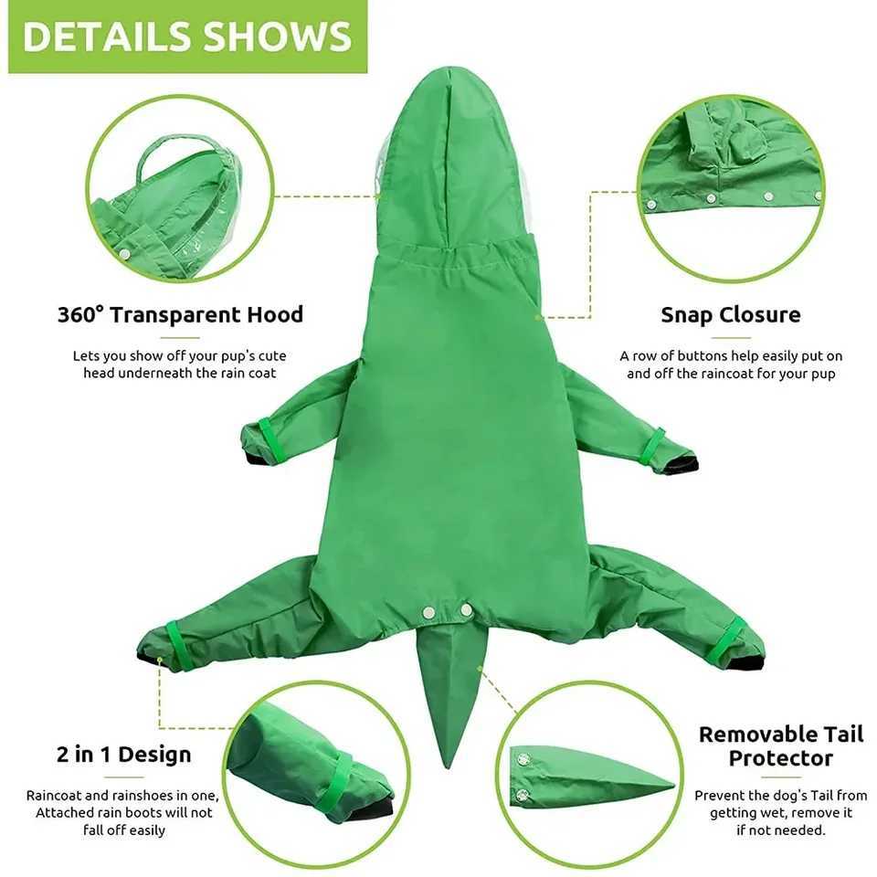 Pet Puppy Dog Raincoat Clothes Small Dog Waterproof Jumpsuit Overalls Clothing Jacket Yorkshire Poodle Puppy Dog Rain coatXJ250121