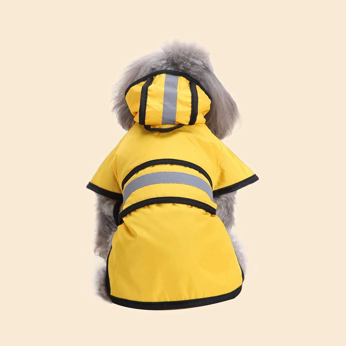 Large Dog Waterproof Raincoat Adjustable Pet Water Proof Clothes Lightweight Rain Jacket Poncho Hoodies with Strip ReflectiveXJ250121
