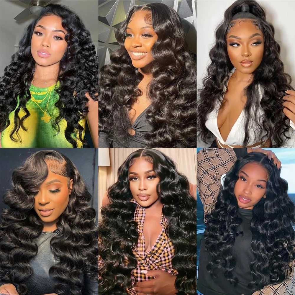 Loose Wave Human Hair Bundles With Clo Hair Weave 3/4 Bundles With HD Lace Frontal Brazilian Remy Human Hair ExtensionsXJ250120