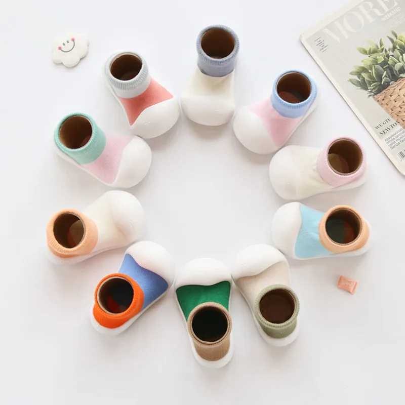 Baby Walking Shoe Autumn New Colored Baby Shoe Child Floor Socks Soft Sole Non Slip Kid Shoe Breathable Boy Girl Shoe Shoes X250129