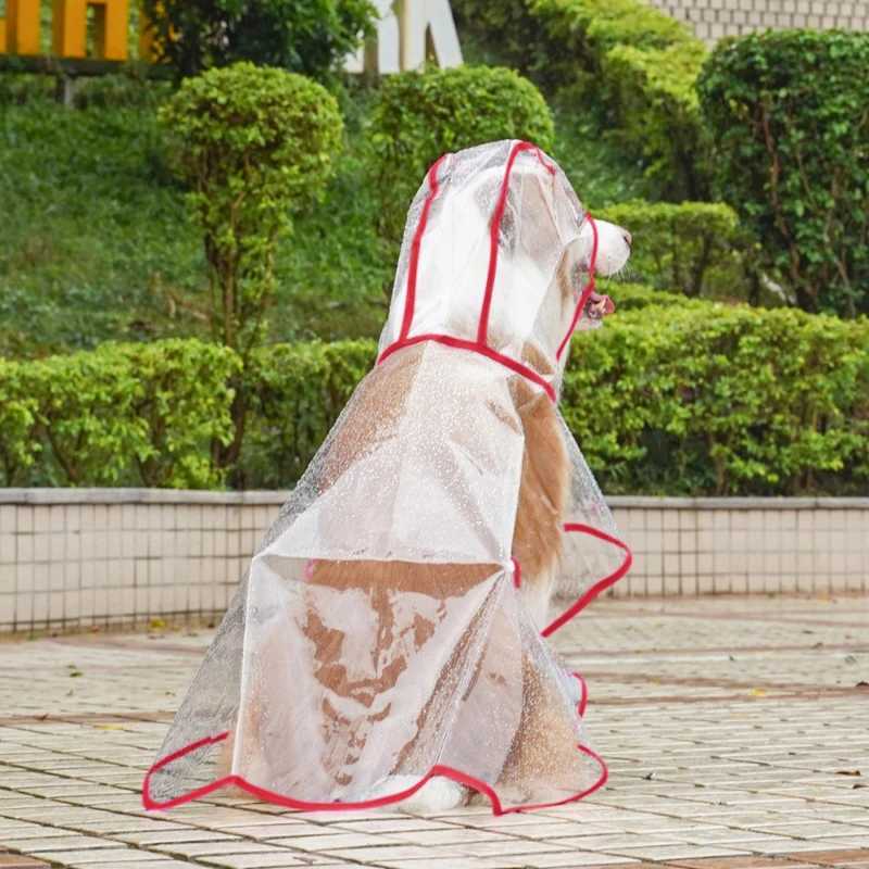 Pet Clothing Big Dog Transparent Outdoor Rain Coat Golden Hair Labrador Border Collie Large Dogs Dog Rain ClothesXJ250121