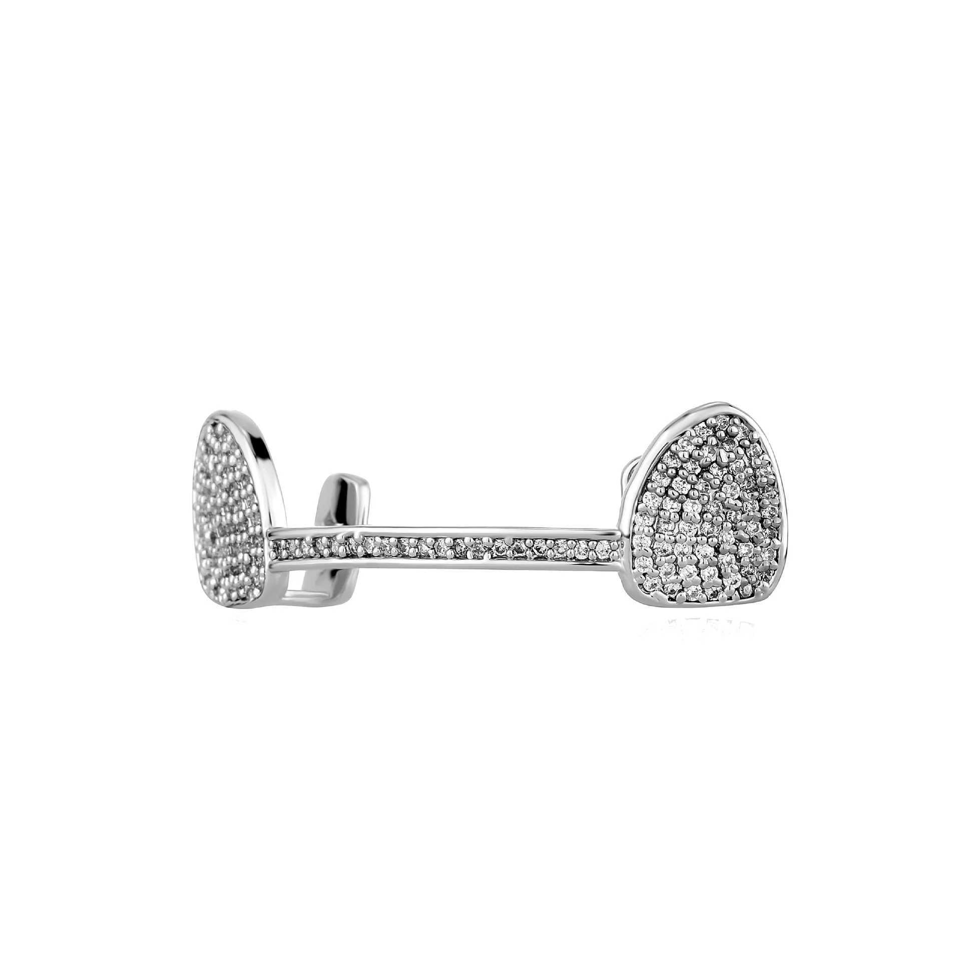 Hip Hop Golden CZ Teeth Grillz Caps Cubic Zircon Iced Out Micro Pave Charm Grills For Men Women Jewelry Cosplay XJ250114
