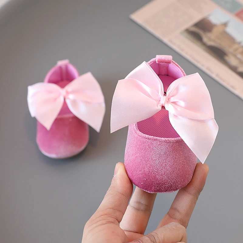 Baby suede bow solid color soft and comfortable 0-18 months baby casual shoes for toddlers X250129