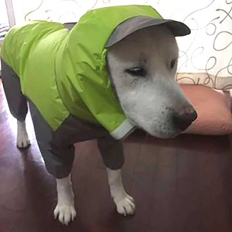 Waterproof Dog Raincoat Dog Suits Dot Rain Cape Hooded Jacket Poncho Pet Rain Coat Jumpsuit Outdoor Clothes for DogsXJ250121