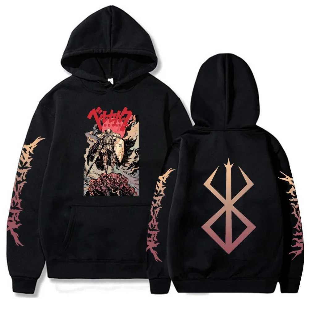 Berserk Guts Manga Men Women Hoodies Autumn Winter Long Sleeves Fleece Warm Sweatshirts Casual Oversized Hooded StreetwearXJ2500118