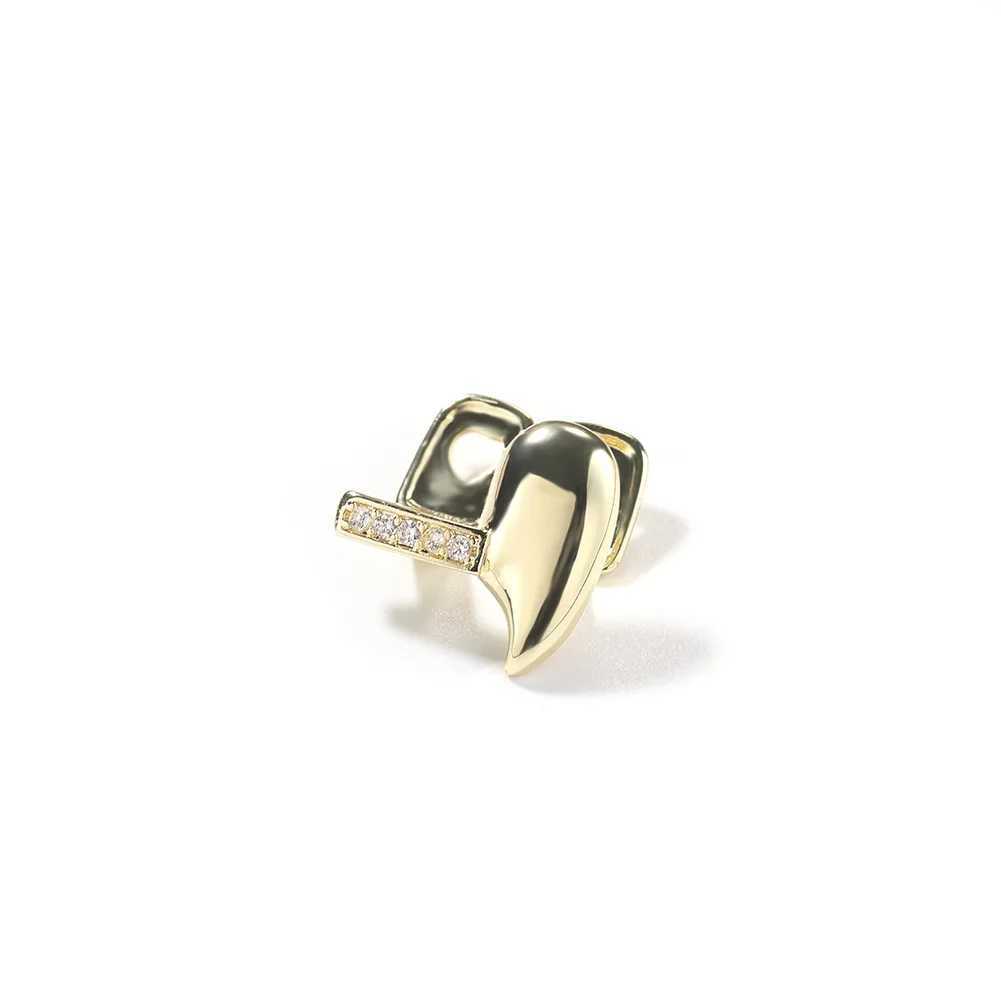 1PC New Shape Iced Out Teeth Grillz Hip Hop Top Bottom Grills Dental Mouth Punk Teeth Caps Cosplay Party TG116XJ250114