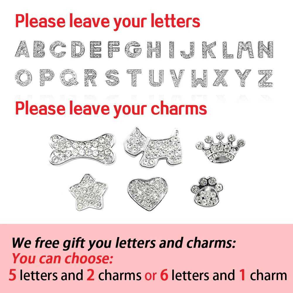 Personalized Cat Collar Rhinestone Puppy Small Dogs Collars Custom for Chihuahua Yorkshire Free Name Charms Cat Accessories X250129