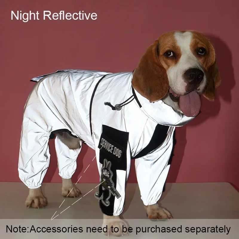 Outdoor Large Dog Raincoat Sunscreen Reflective Jacket Pet Raincoat Hoodie Waterproof Medium Large Dog Clothes Raincoat JumpsuitXJ250121