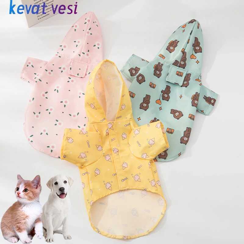 Dog Raincoat Waterproof Dog Jacket for Small Medium Dogs Cats Cute Cartoon Outdoor Puppy Kitten Rain Coats Pet CostumeXJ250121
