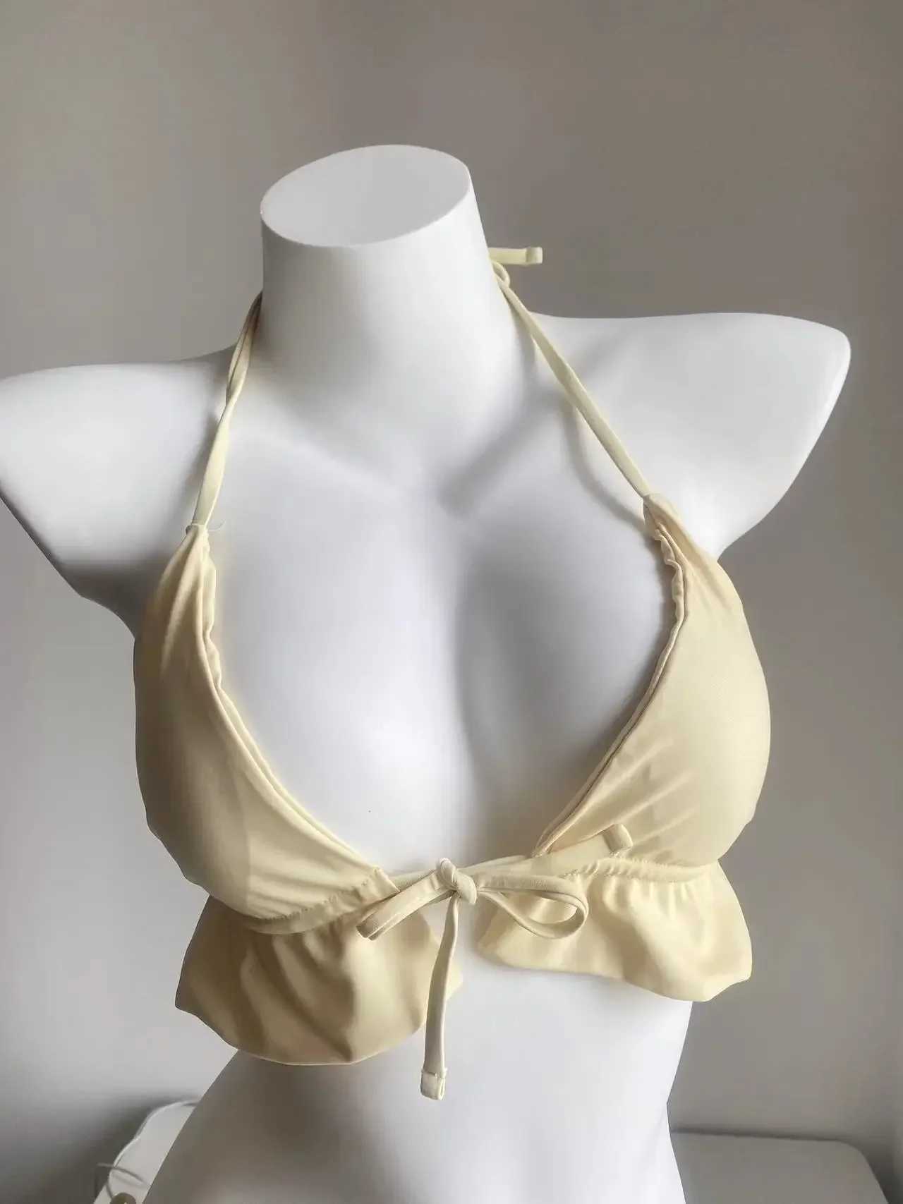 Ladys Summer New Yellow Lilac Bikini 3 PCS Swimsuit with Mesh Short Beach Sarong Swimwear Biquini Beachwear OutfitXJ250120