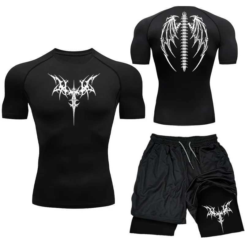 New Compression Shirt Men Rashguard Fitness Short Sleeve Running Shirt Men Gym T Shirt Sportswear Breathable Tights T Shirt Men X250129