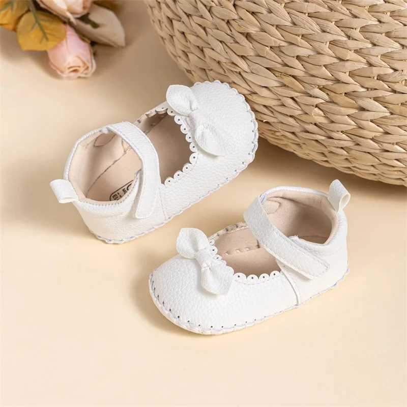 Adorable Baby Girls Mary Jane Shoes with Sweet Bow Detail and Comfortable Non-Slip Sole for First Steps X250129