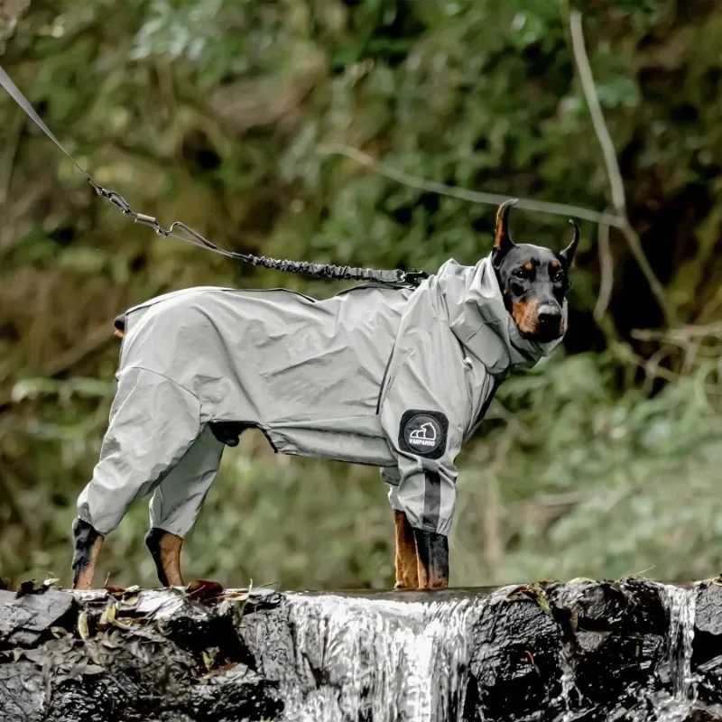 Reflective Pet Dog Jumpsuit Waterproof Raincoat Sunscreen Dog Outdoor Clothes Jacket for Small Medium Large Dog Pet SuppliesXJ250121