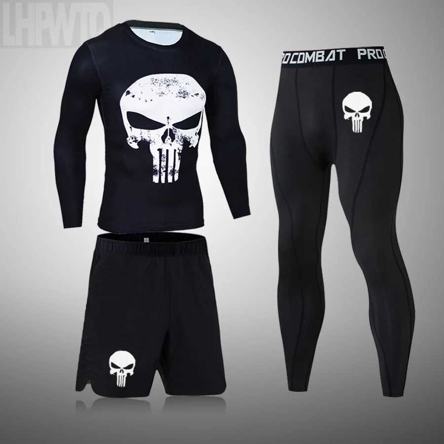 Running Mens Thermal Underwear Underpants Kit Sports Compression Clothing Tracksuit For Men Fitness Slim Joggers Base Layer Set X250129