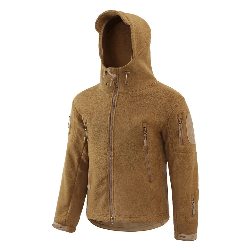 Hiking Jackets Windproof Thermal Hunting Clothes Fleece Windbreaker Winter Softshell Jacket Men Tactical Suit Military Camping 250122