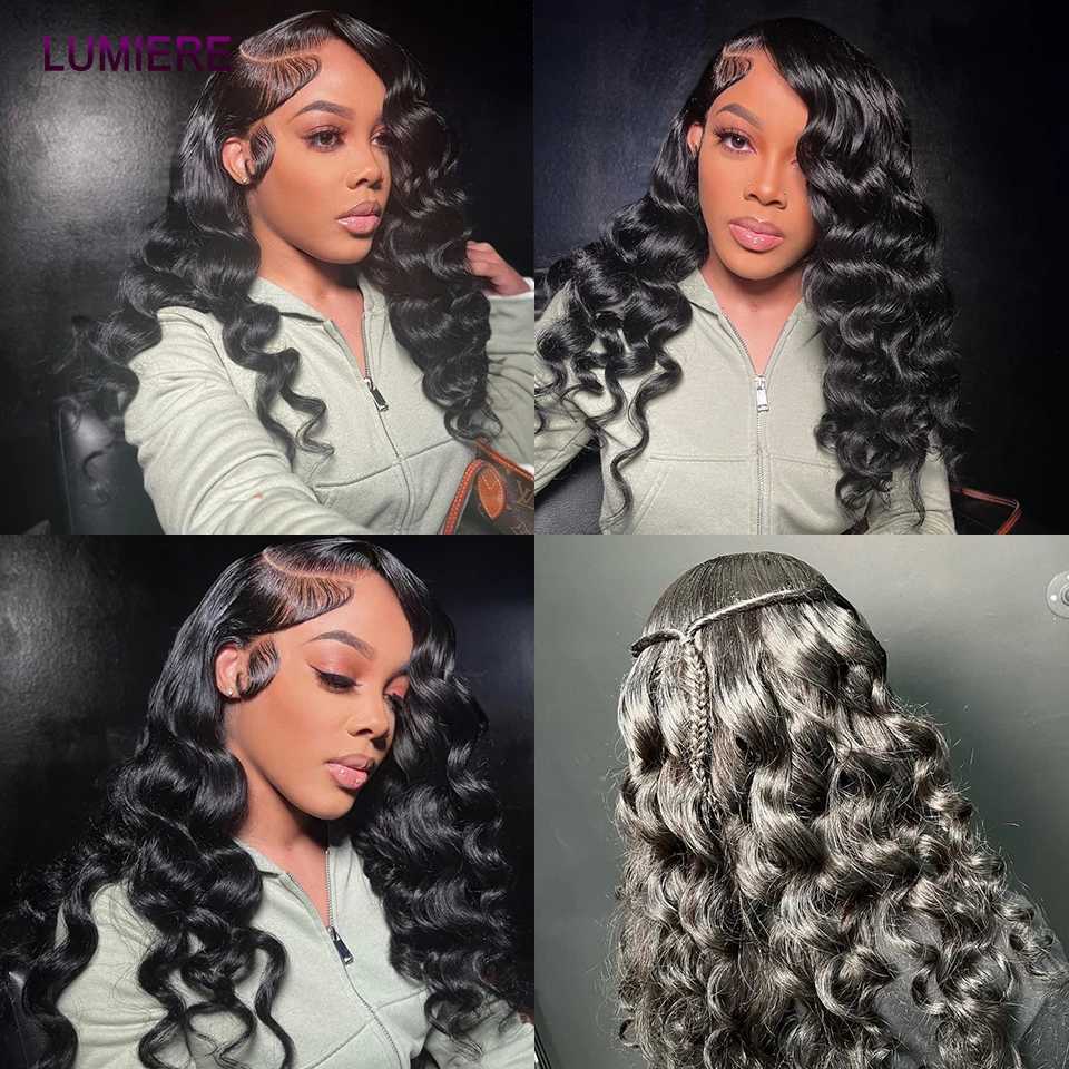 Loose Deep Wave Human Hair Bundles With 5x5 6x6 HD Lace Clo Frontal With Bundles Virgin Raw Hair Weave Hair Extension 8-40XJ250120